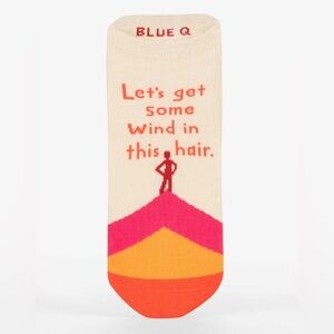 NWT Blue Q Funny Sneaker Socks Size S/M